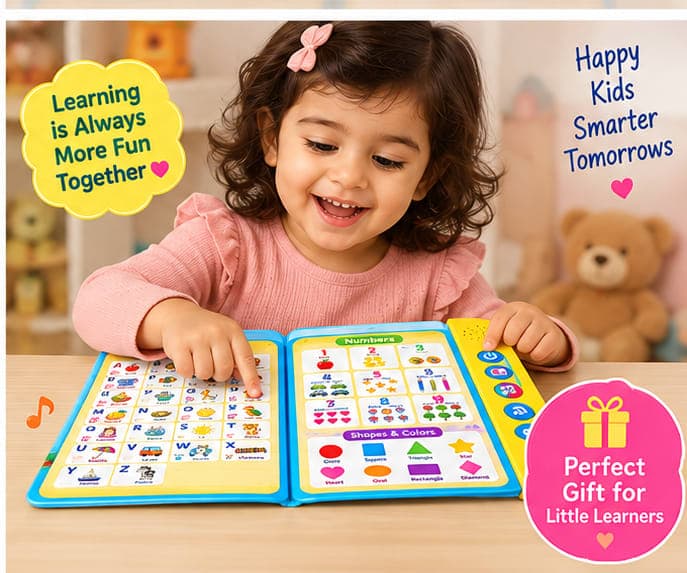 Activities Learning Book Electronic Intelligent Book with All Learning Materials with Clear Voice with Touch Sensors for Kids