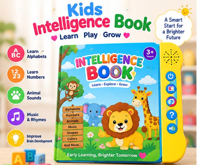 Activities Learning Book Electronic Intelligent Book with All Learning Materials with Clear Voice with Touch Sensors for Kids